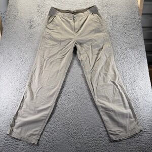 REI Pant Mens 36x34 Gray Nylon Windbreaker Straight Leg Travel Hiking Gorpcore